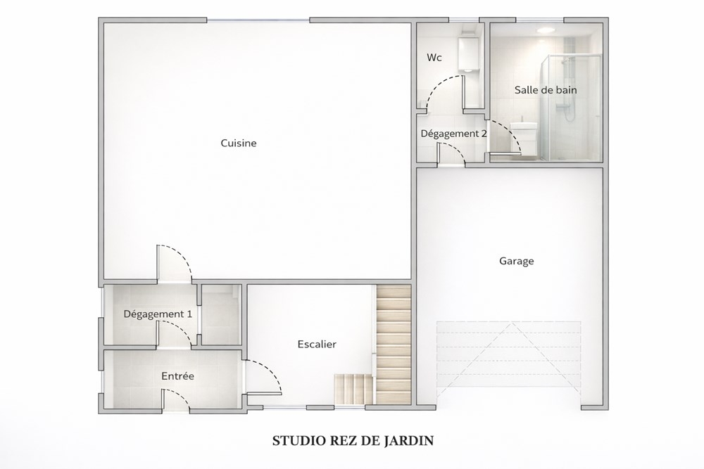 MAISON T7 DE +150M² : 1 STUDIO ET 1 DUPLEX T5 - TERRAIN 350M² ENVIRON - GARAGE ET STATIONNEMENT PRIVATIF 2/4 VOITURES POSSIBLE - RARE photo 3