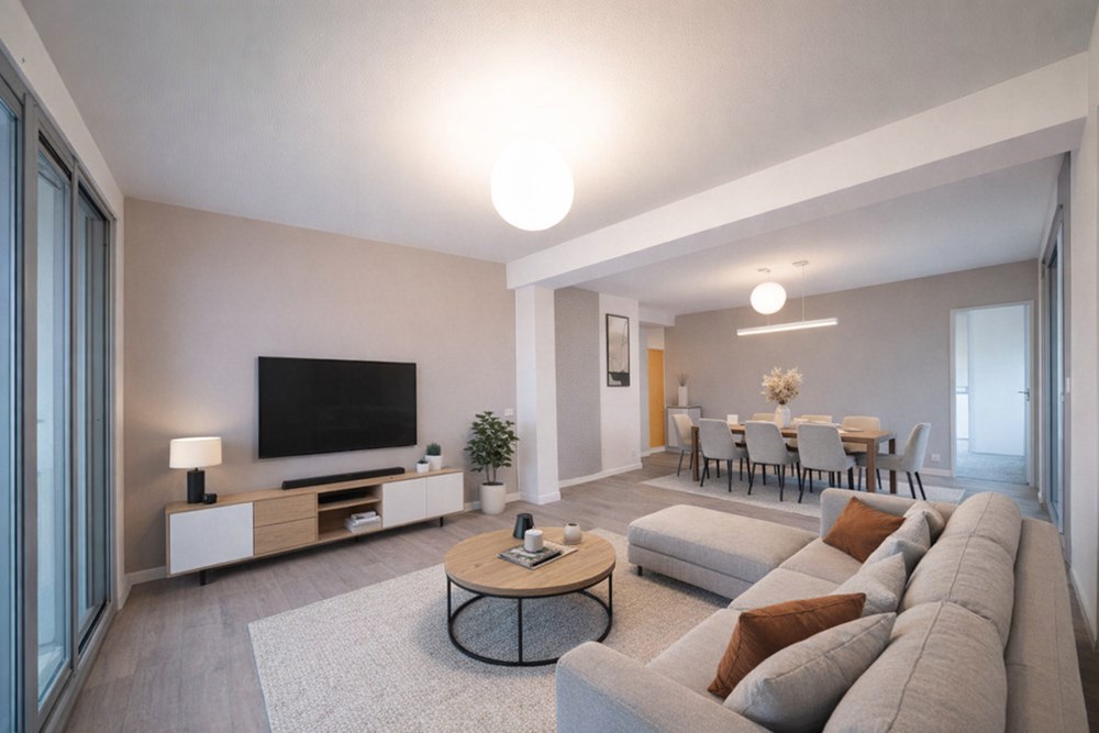 APPARTEMENT T3 - BELLE PIECE DE VIE LUMINEUSE - CUISINE TENDANCE - ASCENSEUR - BALCON TERRASSE - RARE