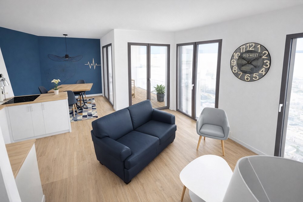 APPARTEMENT NEUF - T3 - 78.40 M² - 2 CHAMBRES - TERRASSE - PLACE DE STATIONNEMENT -CENTRE VILLE