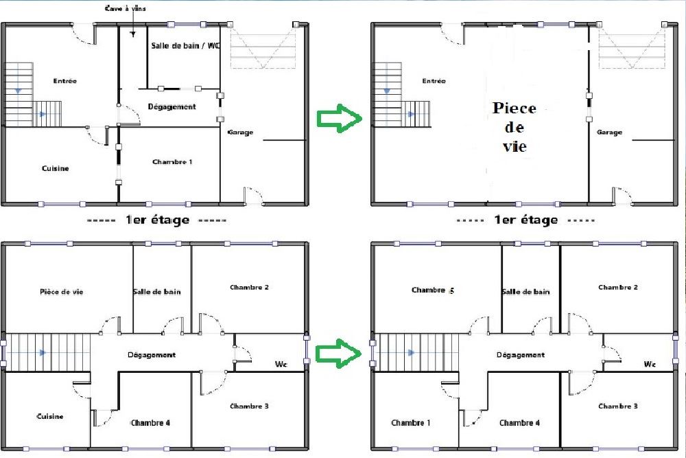 GRANDE MAISON T7 DES ANNEES 70 A MODERNISER - TERRAIN +300 M² - 5 CHAMBRES - DALLE BETON - NON MITOYEN - CALME - RARE photo 5