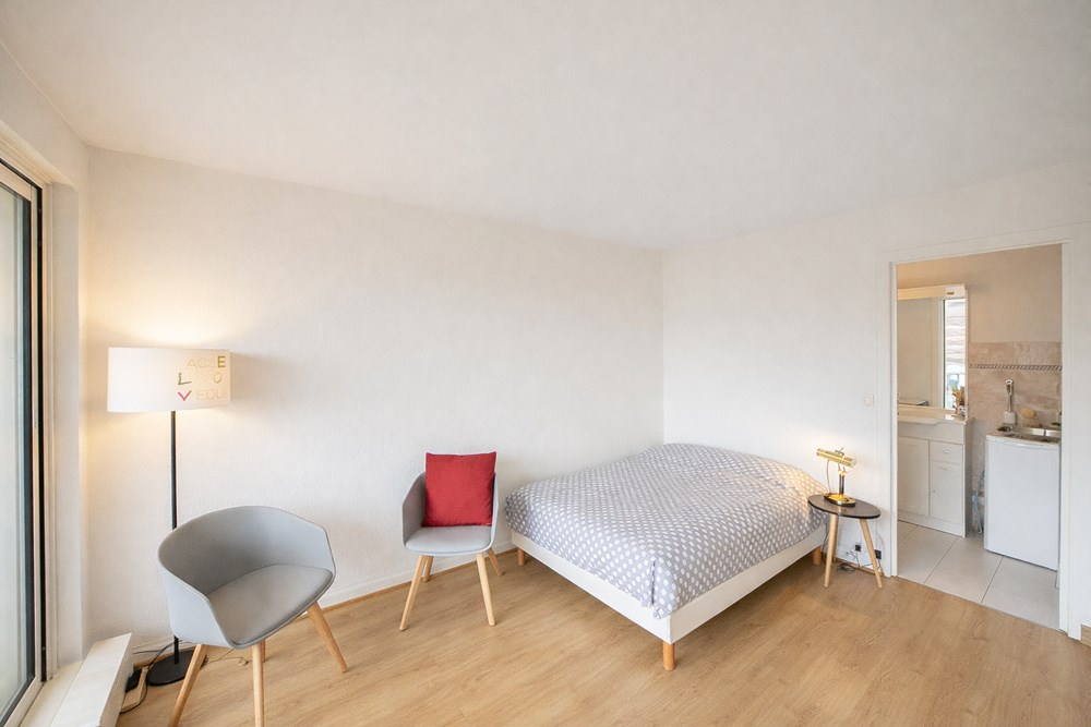 APPARTEMENT T2 - BELLE PIECE DE VIE AVEC CUISINE US POSSIBLE - RESIDENCE GRAND STANDING - GARDIEN - ASCENSEUR - CALME - RARE photo 5