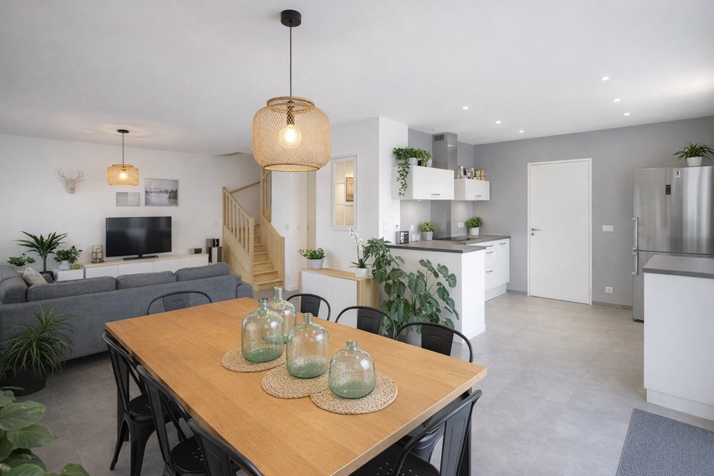 MAISON CONTEMPORAINE T5 DE 106M² AVEC PIECE DE VIE TRIPLE EN REZ DE JARDIN SUR +300M² DE TERRAIN ENVIRON - LIBRE JUILLET 2027 photo 5