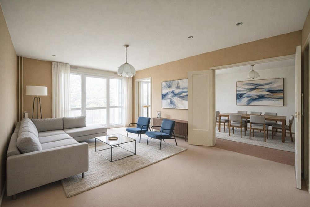 APPARTEMENT - T4 - 3 CHAMBRES - 2EM ETAGE - BEAU POTENTIEL - CHAUFFAGE URBAIN - DPE D - ASCENSEUR. photo 2