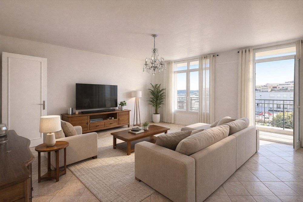 APPARTEMENT - T4 - 2 CHAMBRES - VUE MER - DALLE BETON - ASCENSEUR - PROCHE GARE - DPE D - GARAGE EN OPTION. photo 2