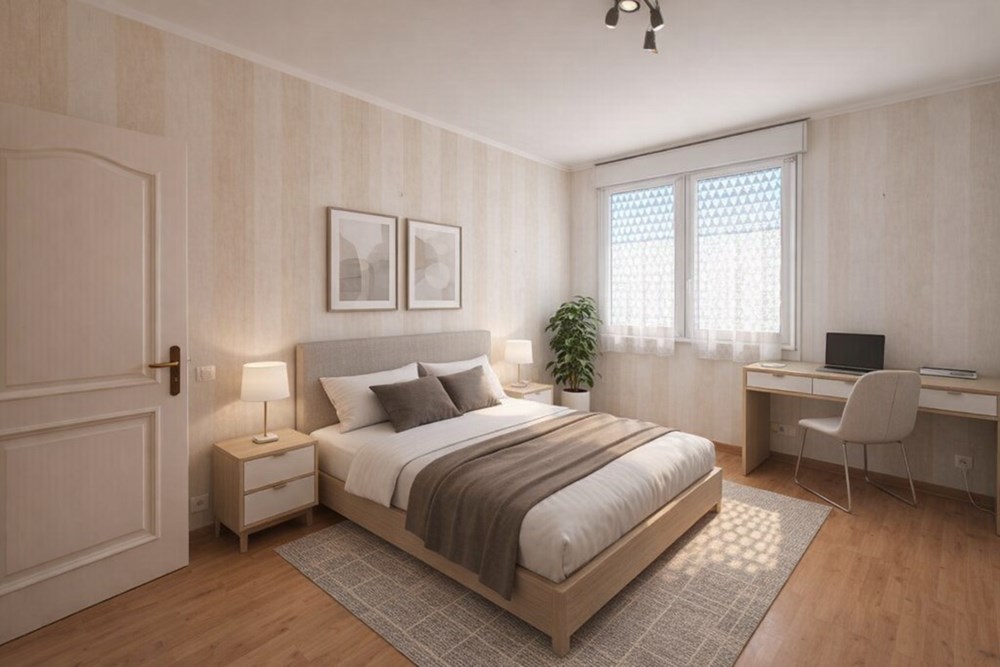 APPARTEMENT - T4 - 2 CHAMBRES - SEJOUR DE 30M² - DPE D - VUE DEGAGEE - DALLE BETON - ASCENSEUR - GARAGE EN OPTION. photo 5