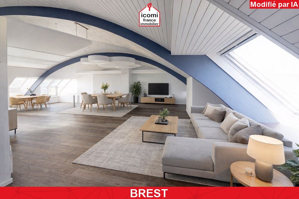 FINISTERE - BREST (29200) - A VENDRE - APPARTEMENT DUPLEX T5 - 2 CHAMBRES - IMMEUBLE RECENT - BOX FERME - BALCON - DALLE BETON - DERNIER ETAGE