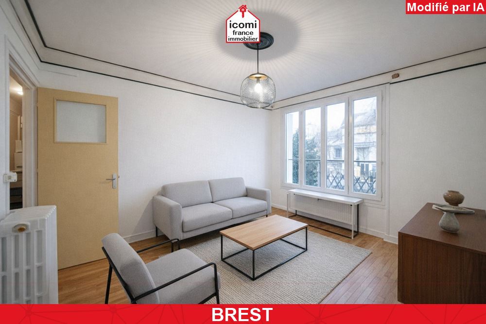 FINISTERE - BREST (29200) - A VENDRE - APPARTEMENT - T4 - 3 CHAMBRES - ETAGE INTERMEDIAIRE - FORT POTENTIEL - DPE D - IDEALEMENT SITUE - GARAGE EN OPTION. 