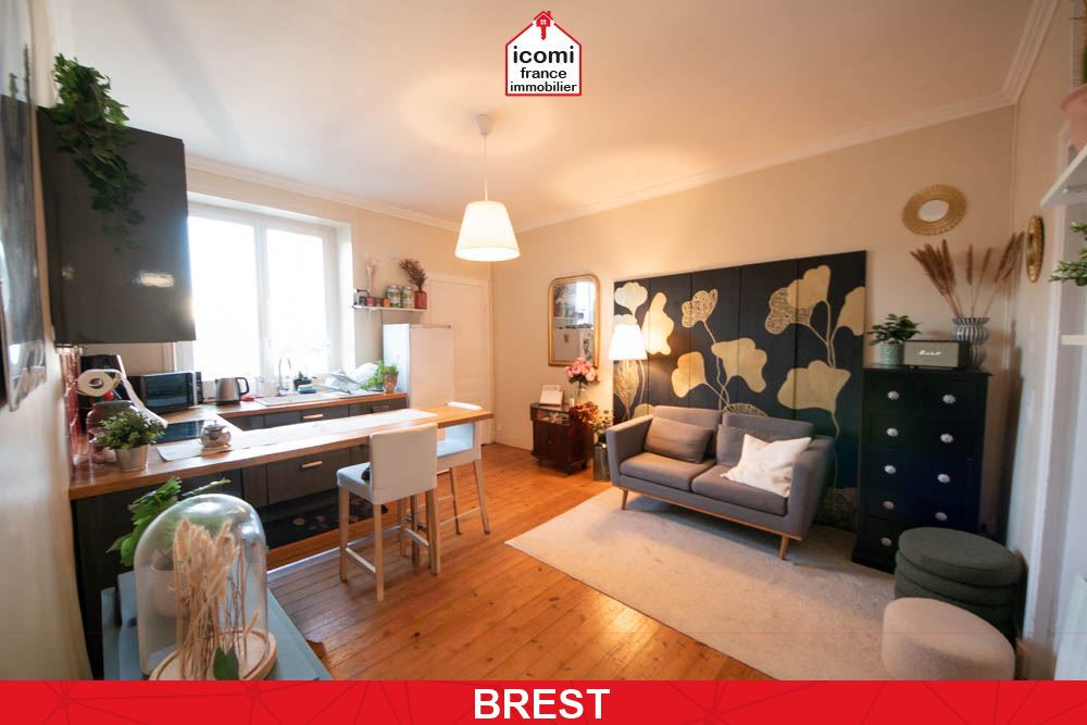 FINISTERE - BREST (29200) - A VENDRE - APPARTEMENT T3  DE 48 M2  - DERNIER ETAGE - SANS TRAVAUX - CAVE - CHAUFFAGE ELECTRIQUE - FAIBLE CHARGES - PROXIMITE GARE