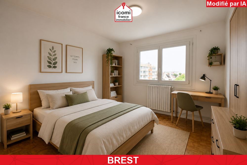 FINISTERE - BREST (29200) - A VENDRE - APPARTEMENT 78 M² - 3 CHAMBRES - BALCON - CAVE - ASCENSEUR - CHAUDIERE GAZ DE VILLE DE  2023 - FENETRES PVC - DPE  D