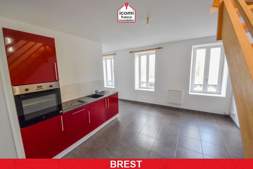 FINISTERE - BREST (29200) - A VENDRE - APPARTEMENT DUPLEX T3 55M² - DALLE BETON - 2 CHAMBRES - DERNIER ETAGE - PETITE COPROPRIETE - PAS DE TRAVAUX - CAVE BETONNEE