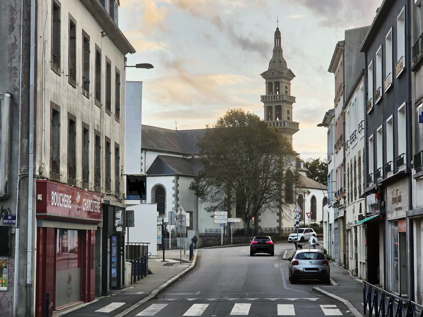 Vue du centre de Saint-Piere à Brest